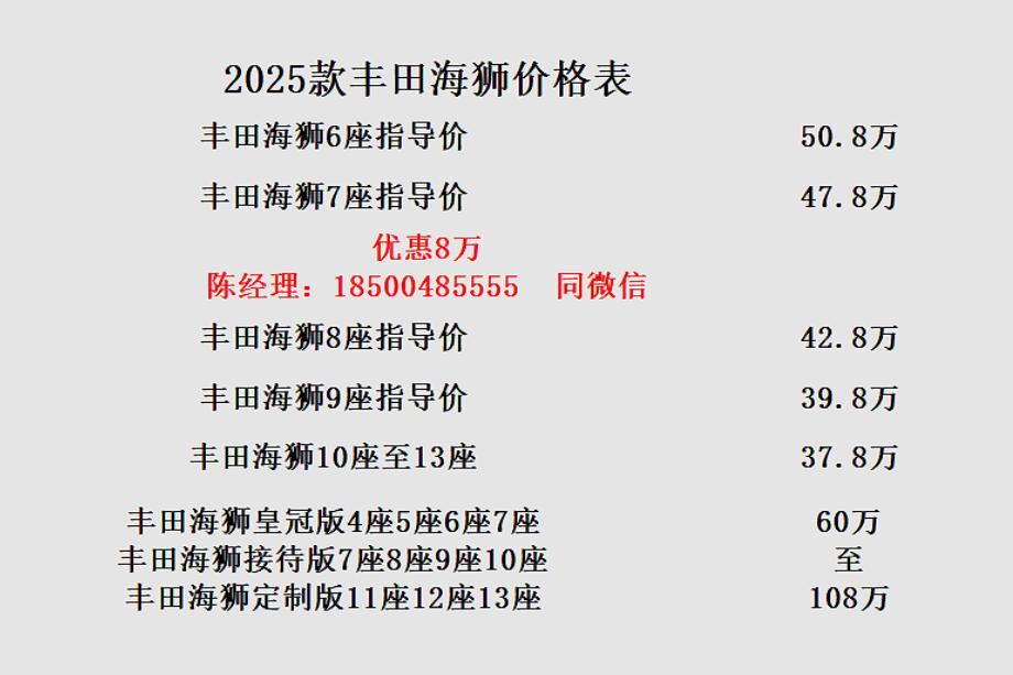 狮价格表 丰田海狮凯萨皇冠版配置pg电子中文模拟器山东临沂丰田海(图8) 狮价格表 丰田海狮凯萨皇冠版配置pg电子中文模拟器山东临沂丰田海(图8)